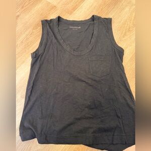 Zadig & Voltaire cotton modal scoop neck black dolly tank size S